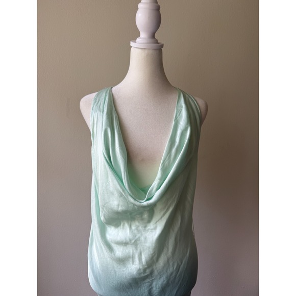 Young Fabulous & Broke Green Ombre Halter Maxi Dress M Cowl Neck Backless Sexy‎ - Picture 4 of 16